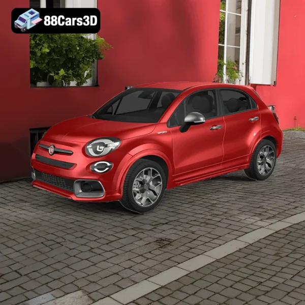 Fiat 500X Sport 2020 3D Model1 Fiat 500X Sport 2020 3D Model