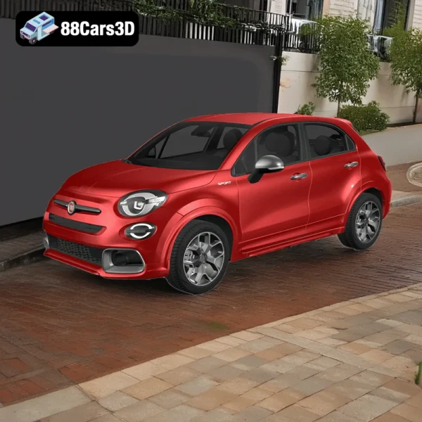 Fiat 500X Sport 2020 3D Model3 Fiat 500X Sport 2020 3D Model