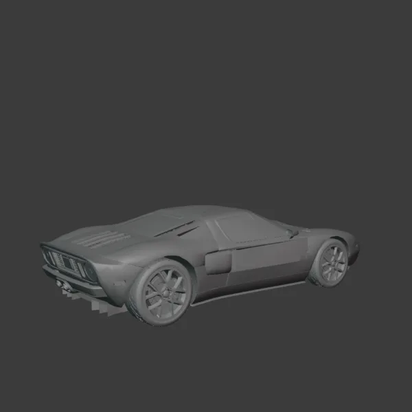 Ford GT 2005 3d model 0002 Ford GT 2005 3D Model