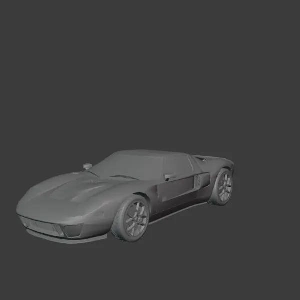 Ford GT 2005 3d model 0004 Ford GT 2005 3D Model