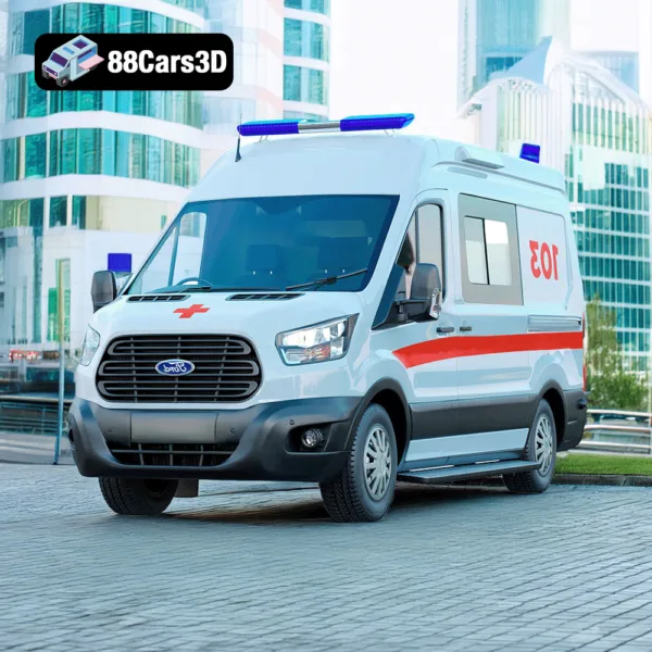 Ford Transit Ambulance 3D Model