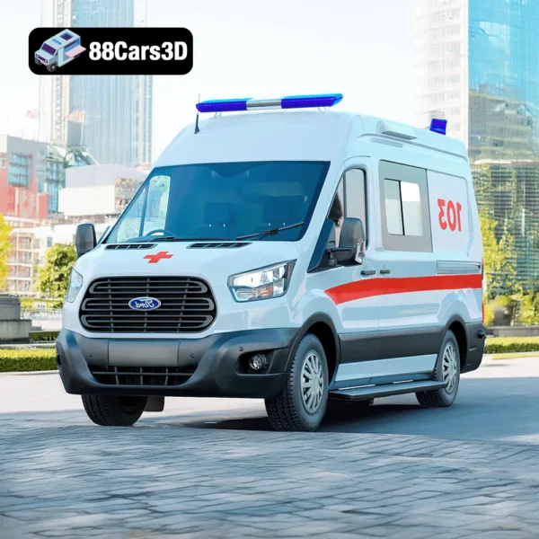 Ford_transit_Ambulance 5 Ford Transit Ambulance 3D Model