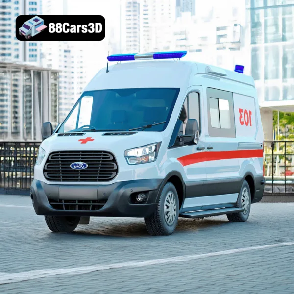 Ford_transit_Ambulance2 Ford Transit Ambulance 3D Model