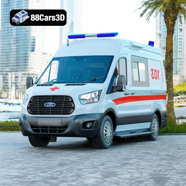 Ford_transit_Ambulance55 Ford Transit Ambulance 3D Model