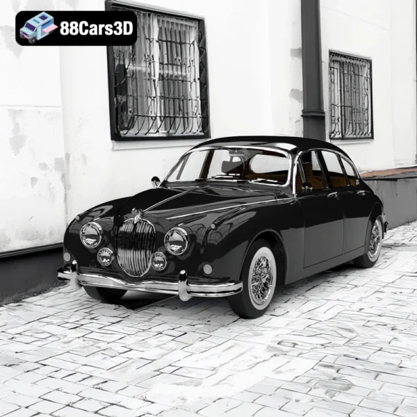 Jaguar MK2 1962 3D Model3 Jaguar MK2 1962 3D Model – Classic British Sedan for Retro Scenes & Projects