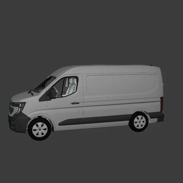 L2H2 Renault Master Van 3D Model High-Quality INT and EXT
