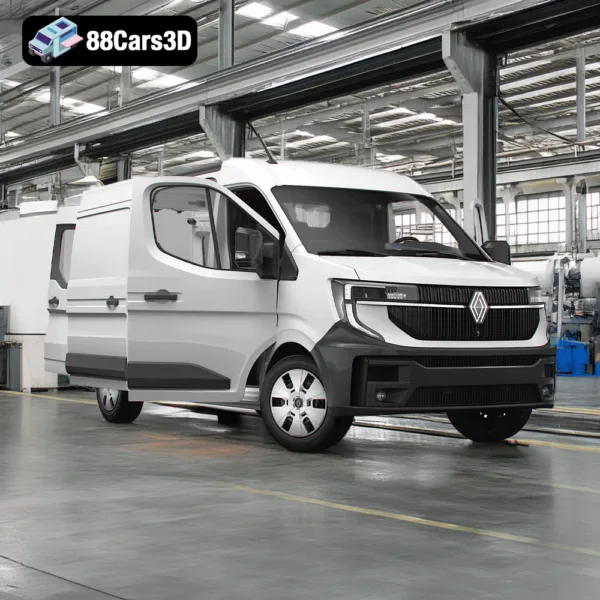 L2H2 Renault Master Van 3D Model High-Quality INT and EXT