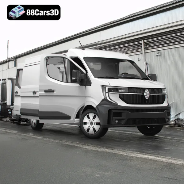 L2H2 Renault Master Van 3D Model High-Quality INT and EXT