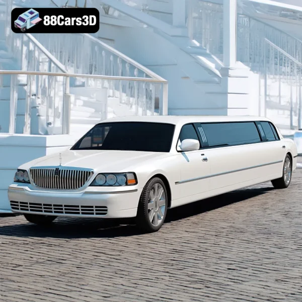 Lincoln Town Car Limousine 3d Model1