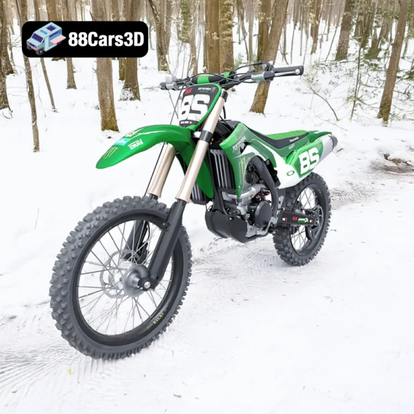 Motocross Motorcycle 3D Model