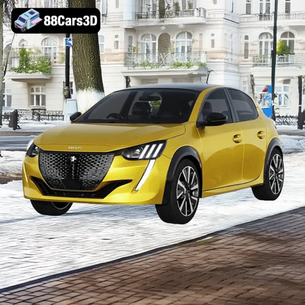Peugeot 208 1 Peugeot 208 3D Model