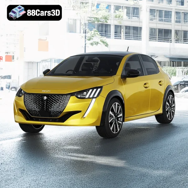 Peugeot 208 4 Peugeot 208 3D Model