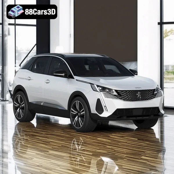 Peugeot 3008 20212 Peugeot 3008 2021 – Compact SUV 3D Model