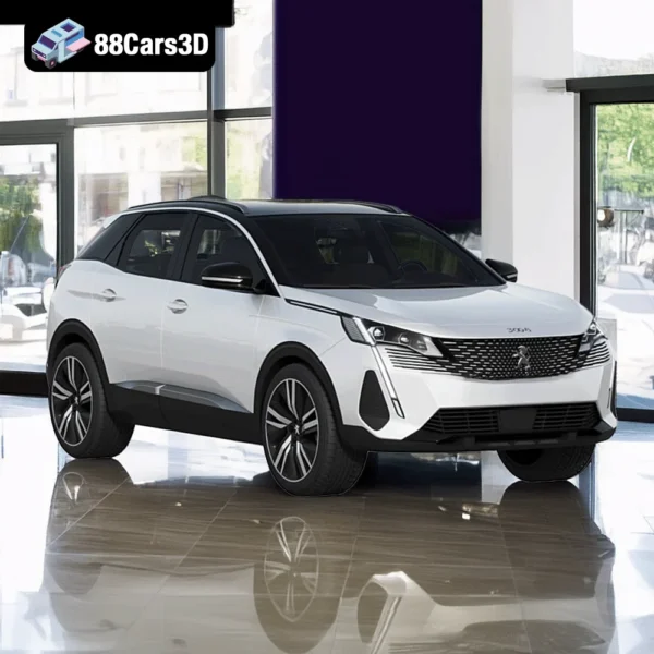 Peugeot 3008 20215 Peugeot 3008 2021 – Compact SUV 3D Model