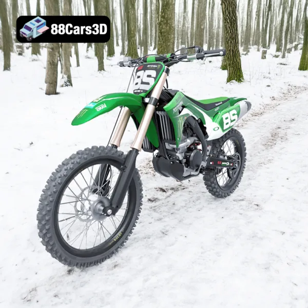 Motocross Motorcycle 3D Model