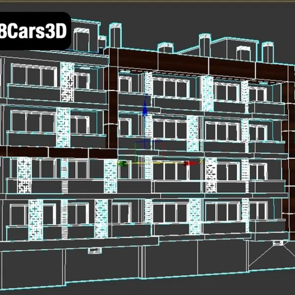 Modern Residential Building 3D Model