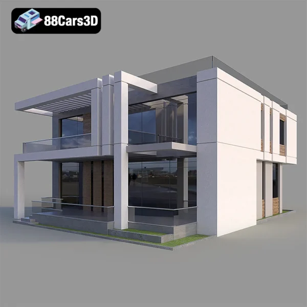 009 Modern Villa 2021 – Contemporary Residential House 3D Model