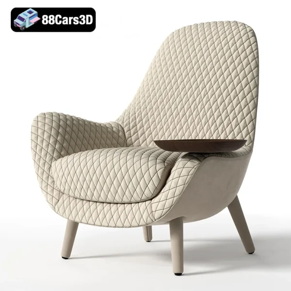 Poliform MAD KING – Designer Lounge Armchair 3D Model