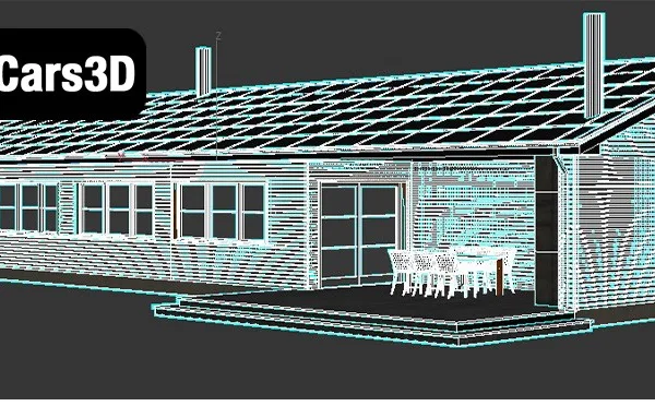 Wooden House 2021  Modern Timber Home 3D Model