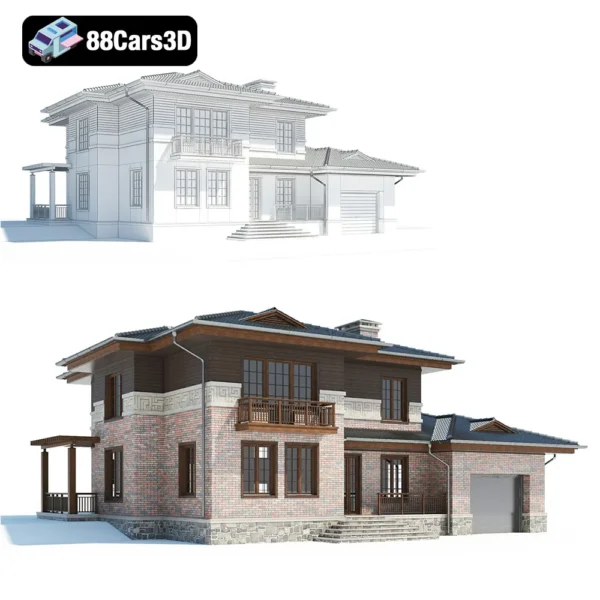 02 Cottage 1 – Cozy Residential Architecture 3D Model