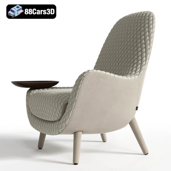 Poliform MAD KING – Designer Lounge Armchair 3D Model
