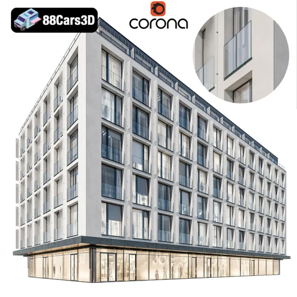Modern Residential Building 006 3D Model