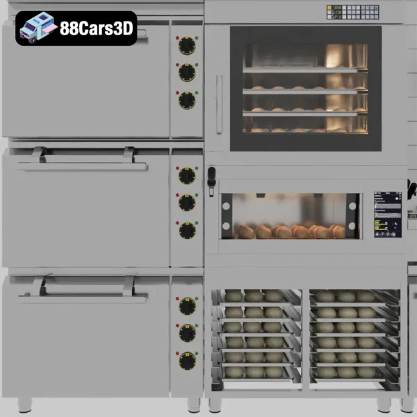 10_Restaurant_Equipment-004 Restaurant Equipment Set – Professional Kitchen Appliances 3D Model