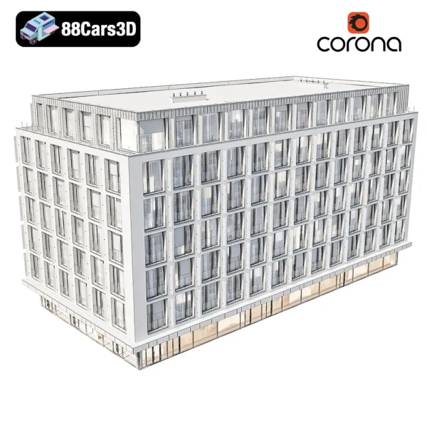4 Modern Residential Building 006 3D Model