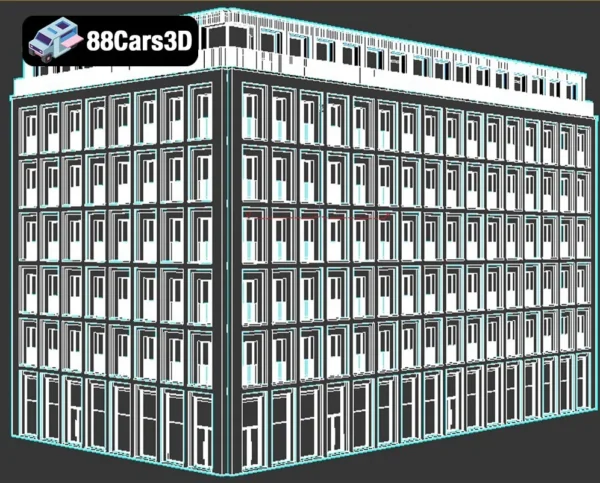 5 Modern Residential Building Contemporary Urban Housing 3D Model