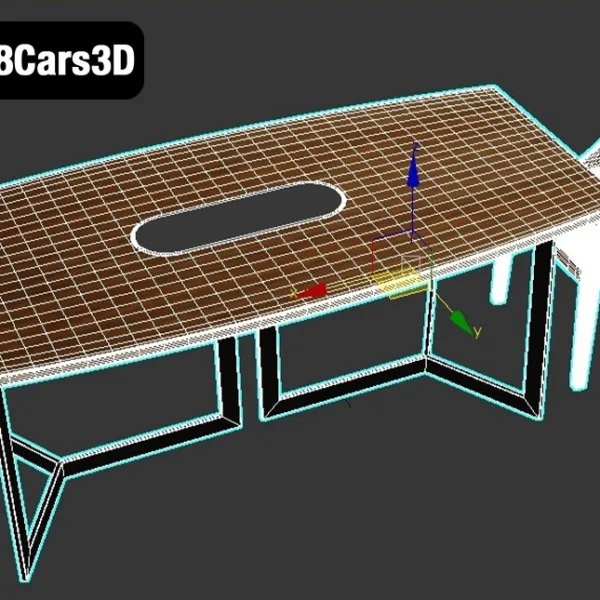 Adam-Eva-006 Adam-Eva 2021 – Contemporary Table and Chairs 3D Model