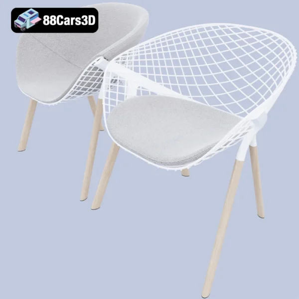 Alias Kobi Chair – Designer Mesh-Frame Lounge Chair 3D Model