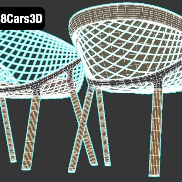 Alias Kobi Chair – Designer Mesh-Frame Lounge Chair 3D Model