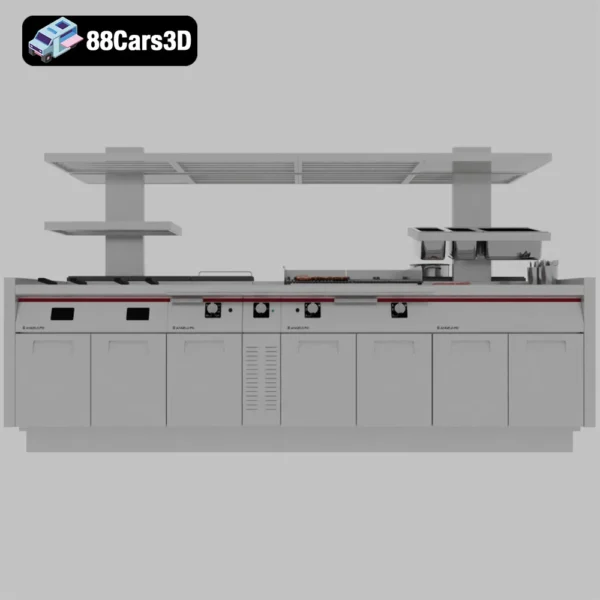 AngeloPo ICON 9000 Professional Kitchen Range 3D Model