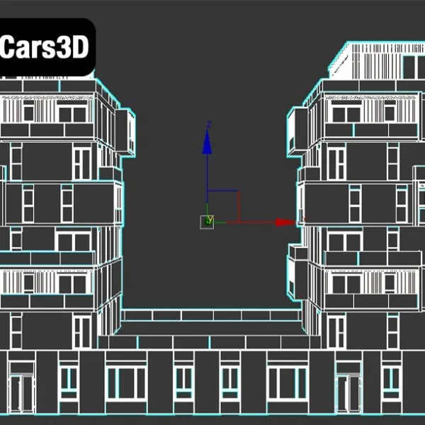 Apartment House 5 Contemporary Residential Building 3D Model