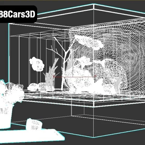 Aquarium  Macbook Watch– Decorative Glass Fish Tank 3D Model