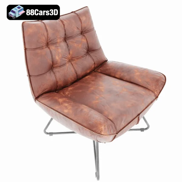 Aubrey Lounge Chair – Modern Accent Armchair 3D Model
