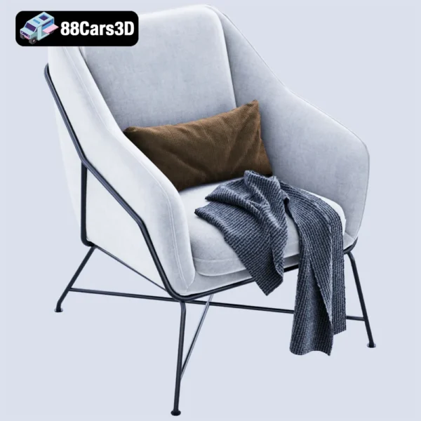 Brida Armchair – Contemporary Lounge Chair 3D Model