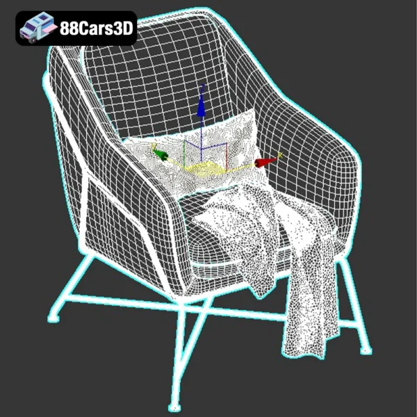 Brida Armchair – Contemporary Lounge Chair 3D Model