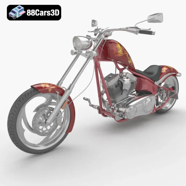 Chopper – Custom Motorcycle 3D Model