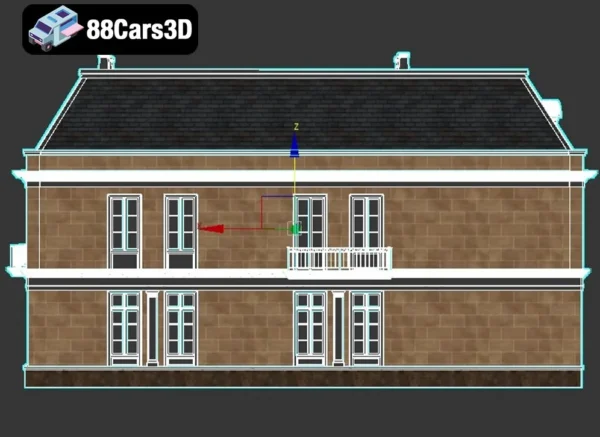 Classic House 3-003 Classic House 3 – Elegant Residential Architecture 3D Model