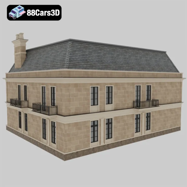 Classic House 3-006 Classic House 3 – Elegant Residential Architecture 3D Model