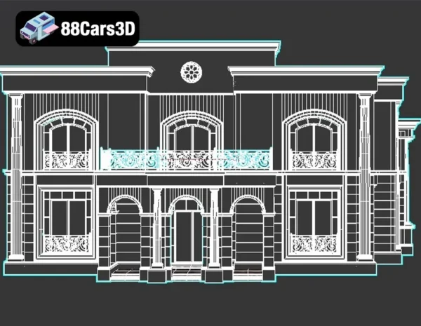 Classic Villa Design 004 Classic Villa Design 006 Traditional Residential Villa 3D Model