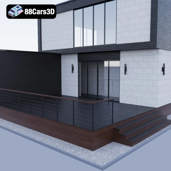 Country House 1 – Rustic Residential House 3D Model