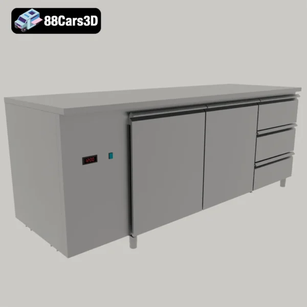 DAIQUIRI EURONORM – Modern Commercial Refrigerator 3D Model