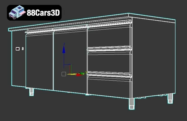 DAIQUIRI EURONORM – Modern Commercial Refrigerator 3D Model