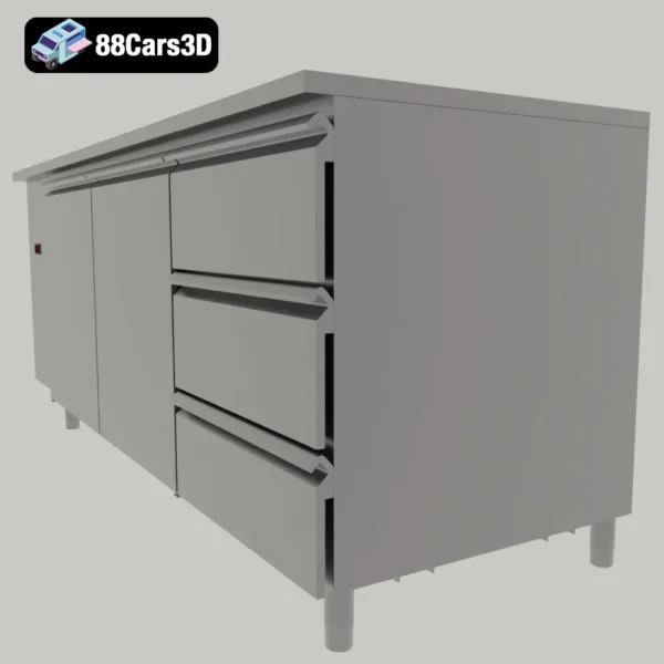 DAIQUIRI EURONORM – Modern Commercial Refrigerator 3D Model