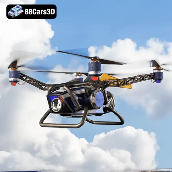 Quadrotor Drone – Compact UAV 3D Model