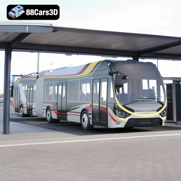 Electric Hybrid Trolleybus1 Electric Hybrid Trolleybus – Sustainable Public Transport 3D Model