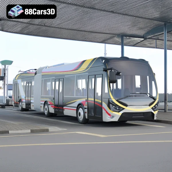 Electric Hybrid Trolleybus4 Electric Hybrid Trolleybus – Sustainable Public Transport 3D Model