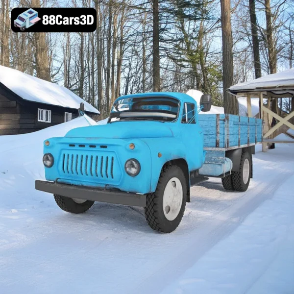 GAZ-52 – Soviet Classic Medium-Duty Truck 3D Model
